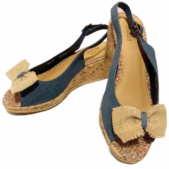 Mudd Shoes - Mudd Denim Wedge Sandals